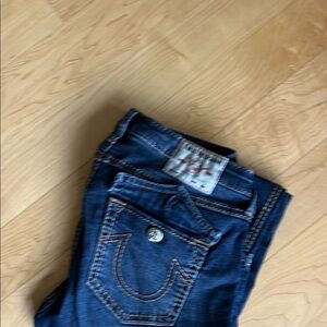 True Religion Blue Straight Leg Jeans